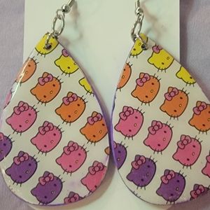 Handmade hello kitty earrings